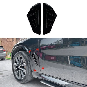 2PCS Gloss Black Front Side Fender Vent Scoop Covers For BMW X5 G05 LCI 2023+ - Bild 1 von 7