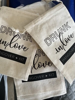 20 Nuevo Kit de Resaca para Dibujar Cuerda Bolsas de Recuperación Bolsas de Favor de Lona  Foto 1 de 3