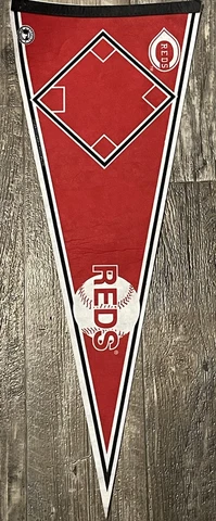 Cincinnati Reds Baseball MLB WinCraft Premium Pennant Full Size 1990’s Rare Cover