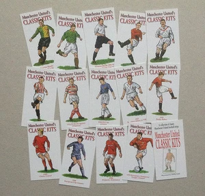 MANCHESTER UNITED CLASSIC KITS ILLUSTRATED COLLECTABLE CARD SET - Picture 1 of 1