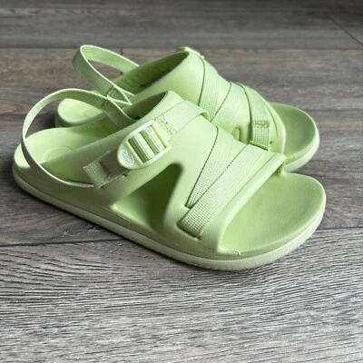 Sandalias ajustables deportivas Chaco Big Kids Junior verdes con tira trasera talla 6 Foto 1 de 4