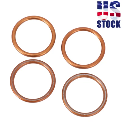 4pcs Exhaust Tube Gaskets for Honda 18291-MN4-920 CB650 CBR600 CB900F CB1000R US - Изображение 1 из 4