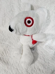 Target Bullseye Dog Stuffed Plush Toy Mini Backpack White & Red 15" Lady Bug - Picture 1 of 10