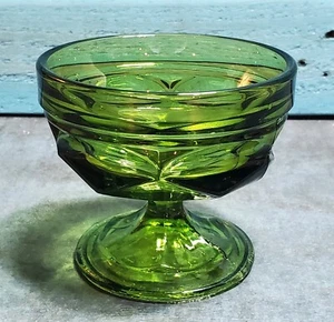 Green Indiana Glass Company Dessert Sherbet Goblet 3.25" Tall FREE SHIPPING! - Picture 1 of 4