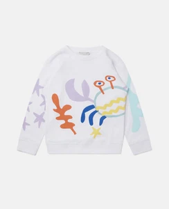 NWT  Stella McCartney Print Cotton Fleece Sweatshirt featuring a crab design Siz - Picture 1 of 5