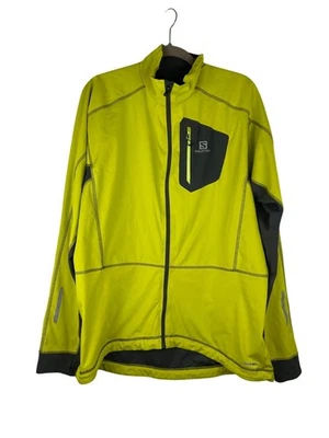 Salomon Advanced Skin Shield Men's XXL Yellow & Gray Full-Zip Jacket Reflective - Image 1 of 4