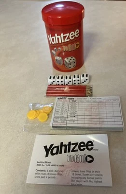 Yahtzee To Go Shake Score Dice Game Parker Brothers Hasbro 2005 Unused - Image 1 of 4