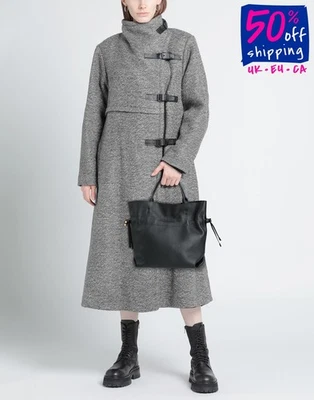 RRP €430 COCCINELLE Romance Grainy Leather Tote Bag Large Black Detachable Strap - Image 1 of 4