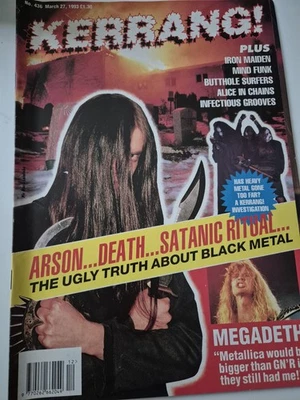 Kerrang magazine 436 Norway Black Metal Grishnacht Euronymous Varg Ihsahn 1993 - Image 1 of 4