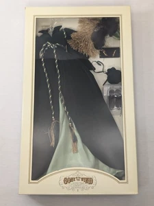 Vom Winde verweht Scarlett dunkelgrün Draperie Kleid Franklin Mint Puppenkleidung - Bild 1 von 11