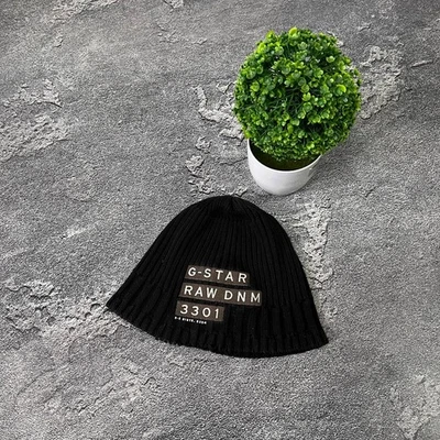 G - STAR RAW BIG BOX LOGO VINTAGE BEANIE WINTER HAT - Image 1 of 4