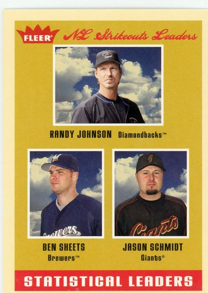 2005 Fleer Tradition 6 Randy Johnson Ben Sheets Jason Schmidt Houston Astros - Image 1 of 1