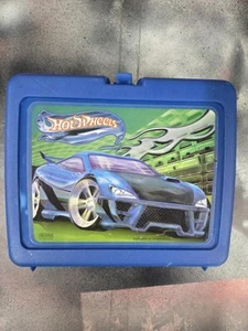 Termo Hot Wheel vintage 2000 fiambrera azul llamas coche callejero - Imagen 1 de 5