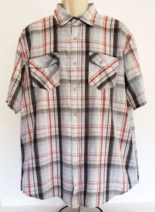 Camisa patriótica con botones Home Of The Free Because Of The Brave talla 2XL a cuadros - Imagen 1 de 11