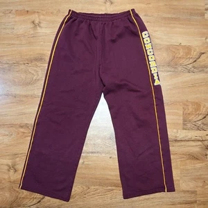 Vintage Concordia College Jogginghose gelb weinrot & gold Herren L Streifen Sweats  - Bild 1 von 14