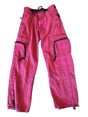 Lands End Cargo Y2k 8 Pocket Pants Red/Pink Kids 12 (24x25) - Image 1 of 4