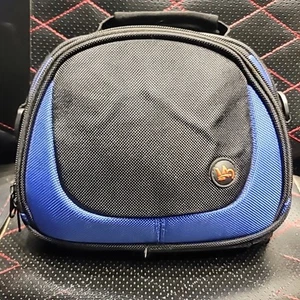 Sony PSP PlayStation Padded Portable Travel Carrying Case Bag Black & Blue - Picture 1 of 1