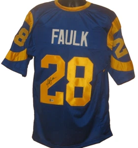 Marshall Faulk Signed Autograph Custom Jersey BAS Certified XL St Louis Rams - Picture 1 of 4