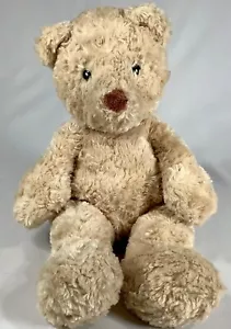 CARTER’S Brown Teddy Bear 2005 Curly Tan Plush Black Button Eyes 16” EUC - Picture 1 of 5