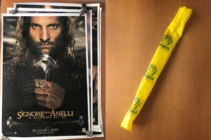 SET 5 POSTER CINEMA IL SIGNORE DEGLI ANELLI IL RITORNO DEL RE 70x100 MEDUSA 2004 - Foto 1 di 6