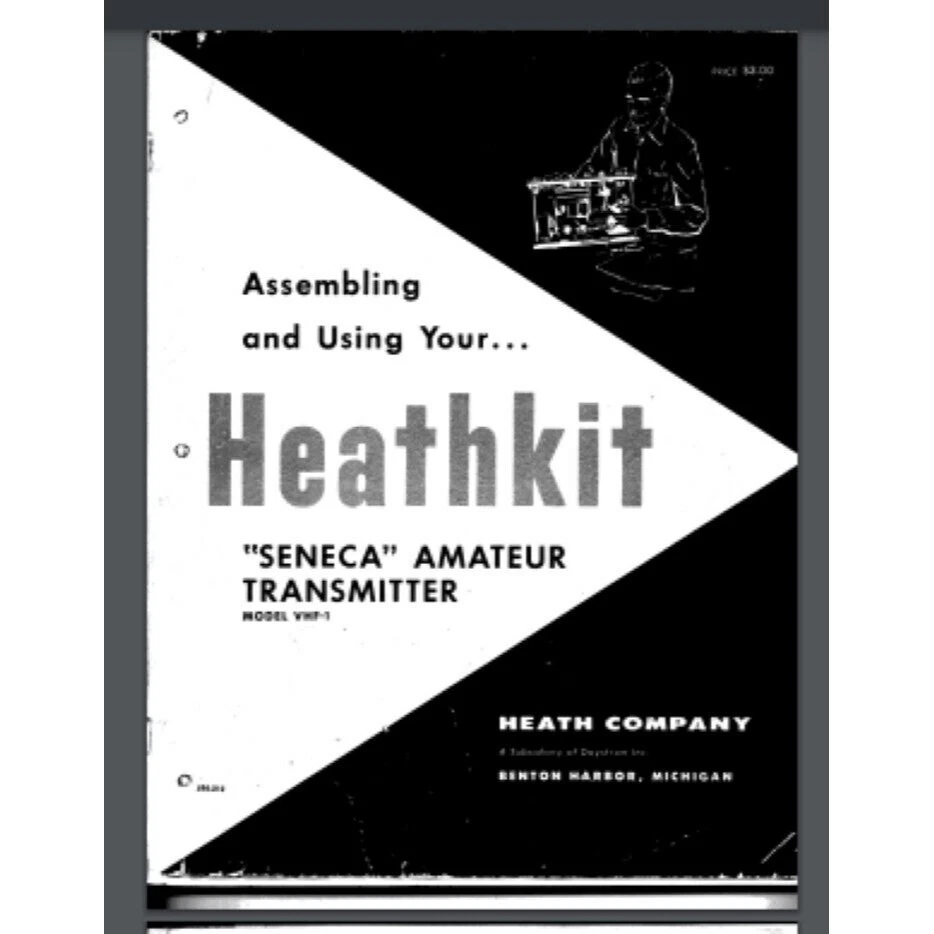 Heathkit Seneca vhf-1 Shortwave Radio owner manual 30 page Comb Bound - Image 1 of 1