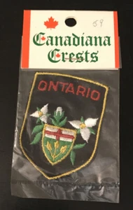 Parche Ontario Canadá 1970 Vintage Trillium 2-1/2" Escudo de armas - Imagen 1 de 2