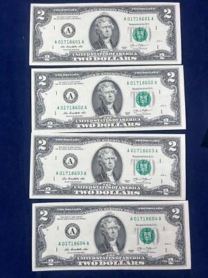 2013 4 $2.00 Sequential Order Lightly Circulated #1042 Boston - Image 1 of 2