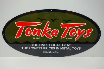 TONKA TOYS HEAVY DUTY SIGN 12" BY 24" NICE! PREMIUM HEAVY DUTY SIGN! 1/8" STEEL! - Image 1 of 4