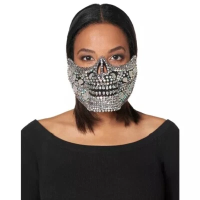 Spirit Glam Skeleton Rhinestone Half Mask NWT - Image 1 of 2