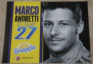 2015 Marco Andretti Snapple "1st Version" Honda Dallara Indy Car postcard