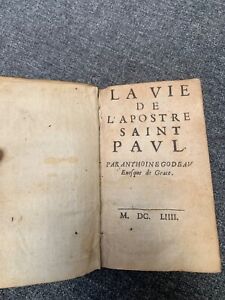 Rare Antoine Godeau French bishop  poet Religious  1654 17th C. Antique Book