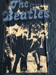 The Beatles T Shirt Large Front Print Blue Apple Corps New In Package - Picture 1 of 7