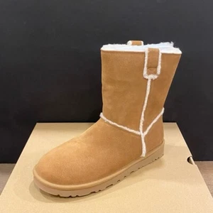 Stivali stivaletti UGG donna classici corti cuciture a sversamento castagno scarpe basse 11 nuovi - Foto 1 di 4