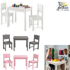 KIDS TAVOLO E 2 Sedie Set in legno bambini giocano Indoor Furniture playcorner UK