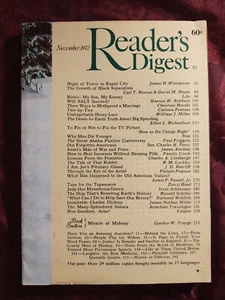Readers Digest November 1972 Gump Worsley Flip Wilson Moshe Dayan Henry Luce - Picture 1 of 1