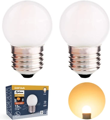 G40 1.5W Low Wattage Led Bulb Equivalent 15 Watt Standard E26 Base G14 Small Low - Image 1 of 4