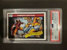 1990 Marvel Universe #119-Wolverine Vs. Sabretooth PSA Mint 9