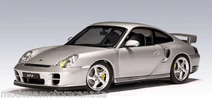 PORSCHE 911 (996) TURBO COUPE GT2 SILVER BY AUTOart 1:18 77841 IN DAMAGED BOX - Picture 1 of 11