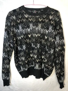 Italian Leather Company Chevron Strickpullover mit Rundhalsausschnitt Herren Größe Medium - Bild 1 von 5