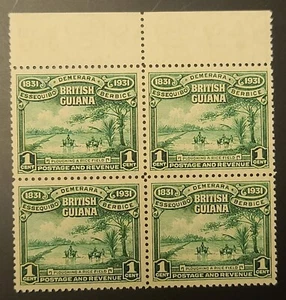 British Guiana 1931 George V Era Block of 4 Stamps Sc 205. SG 283 MINT NH - Picture 1 of 22