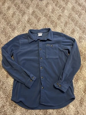 Columbia Fleece Button Up Mens Medium - Imagem 1 de 3