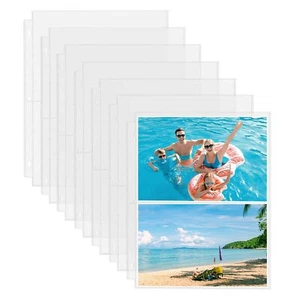 30 Stück 5x7 Zoll Fotoalbum Seiten 2 Taschen Blätter für 3-Ring Ordner - Bild 1 von 7