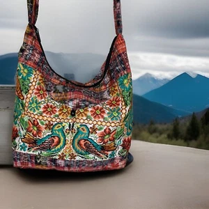 Bolso Cartera Hebilla Bordado Anthropologie Hippie Festival Boho Bird (o) - Imagen 1 de 7