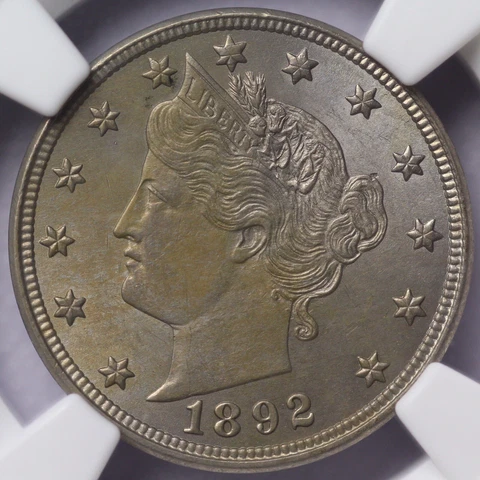1892 5c Liberty Nickel NGC MS 64 Cover