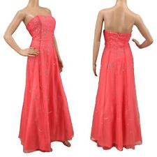NWT Vintage Y2K Zum Zum Gown Prom Pink Netting Floral Glitter Size 3/4