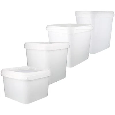 FIXEDBYU Eimer mit Deckel 3,5,9,10 Liter transparent eckig luftdicht lebensmittelecht PP