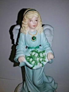 Enesco MAY Birthday Month Angel with birthstone emerald rhinestone w/box 1997 - Picture 1 of 7