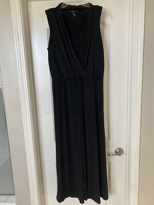 Mono para mujer Style & Co negro sin mangas de una pieza cintura elástica talla S Foto 1 de 4