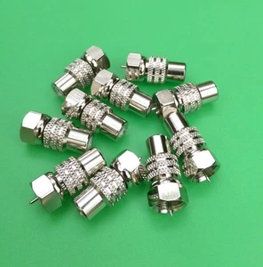 (10 PCS) F Male to RCA Female Connector - USA Seller - Picture 1 of 3