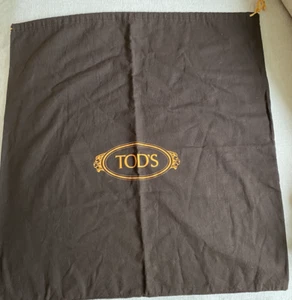 Tod’s Brown Flannel Purse Dust Bag Orange Logo X Large 22" x 23”Authentic Italy - Picture 1 of 1